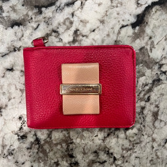 Dark Pink See By Chloe Key Wallet - Picture 2 of 4